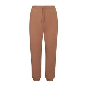 SKIMS Outdoor Fleece Joggers Sweatpants Tiger Eye Brown Size Medium 100% Cotton